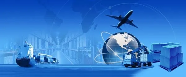 Air, sea, and road freight illustration