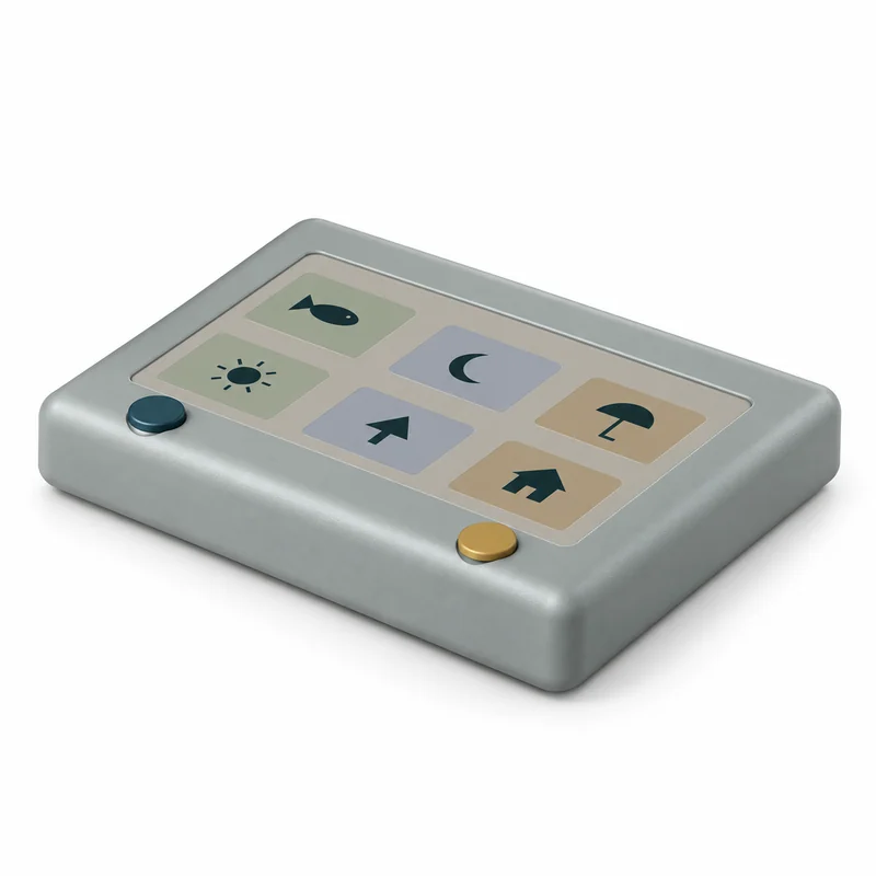 Digital concept rendering of Language Meadow, language meadow picture audio playboard. Not a physical prototype.