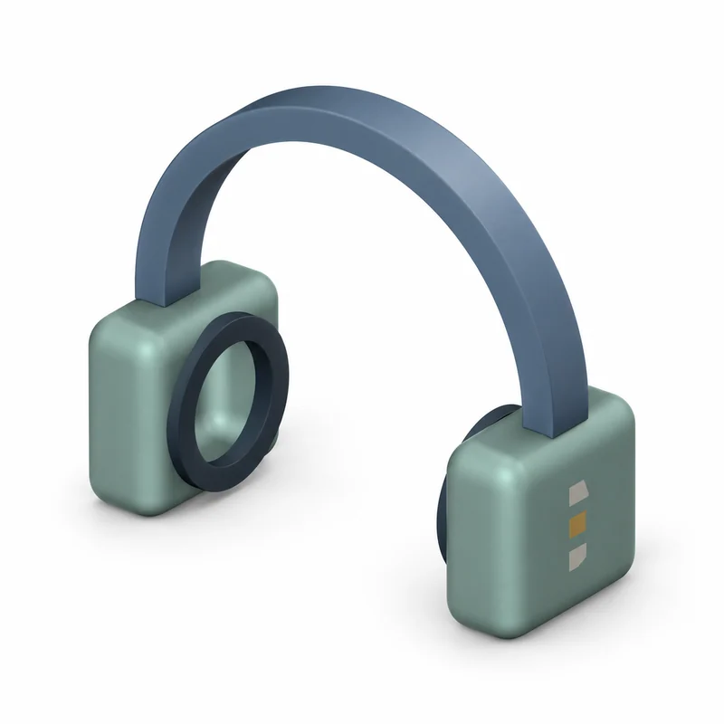 Digital concept rendering of ListenNest, listennest open-cup headphone. Not a physical prototype.