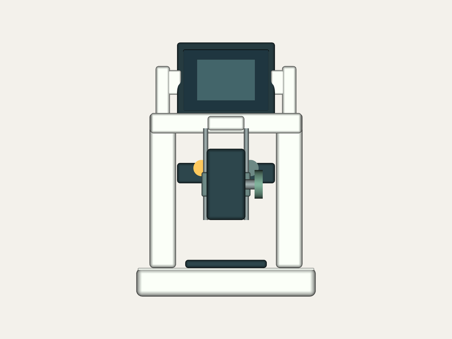 Front view of the BenchLeaf digital concept. Proposed form, not a physical prototype.