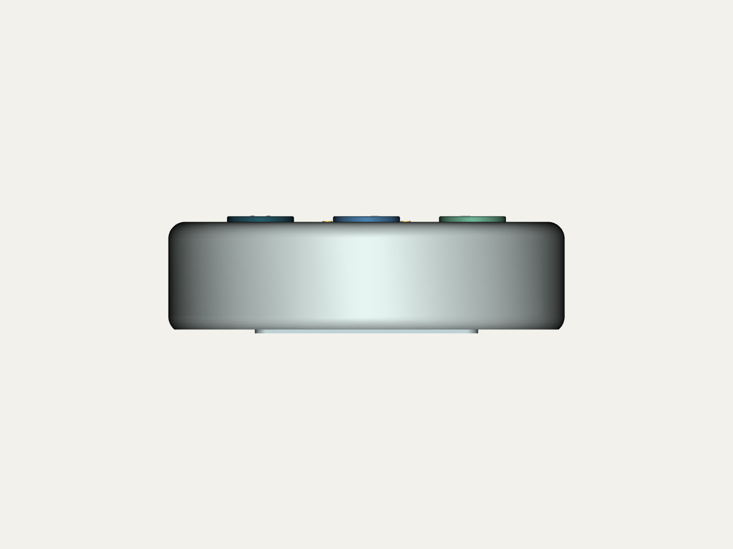 Front view of the Quiz Compass digital concept. Proposed form, not a physical prototype.