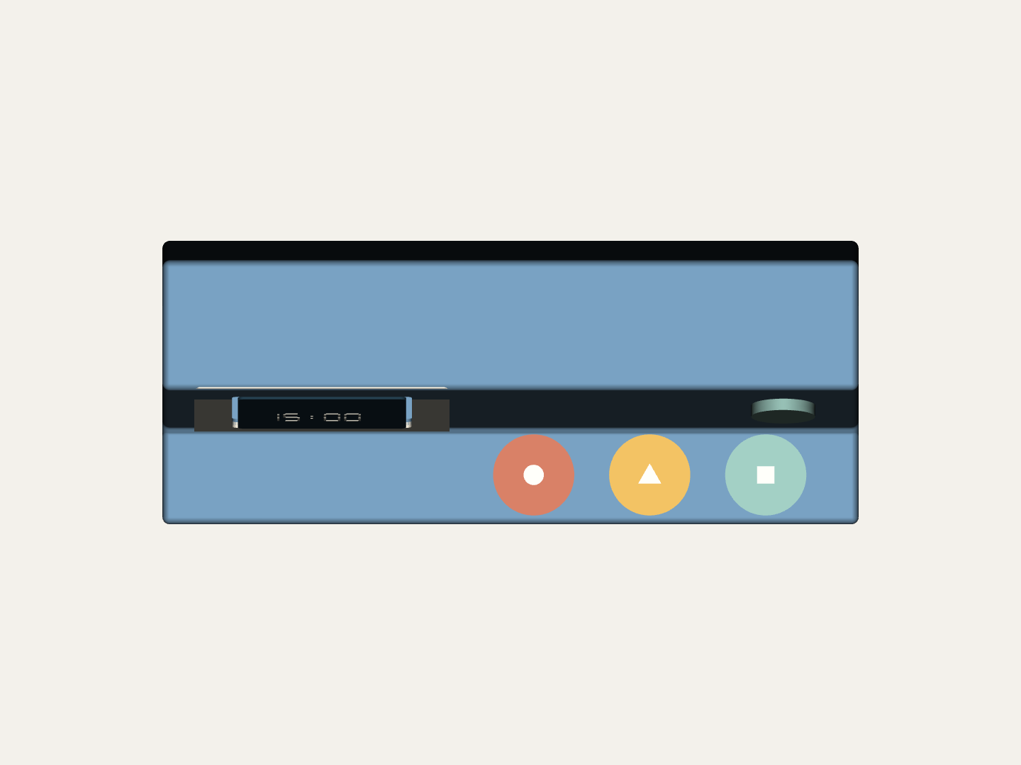 Detail view of the RoutineRail digital concept. Geometry and features remain subject to physical validation.