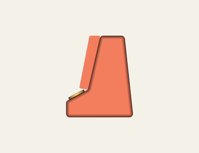 Side view of the Say Island digital concept showing its proposed wedge-shaped tabletop body.